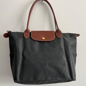 Authentic Longchamp Medium Grey Tote, Used